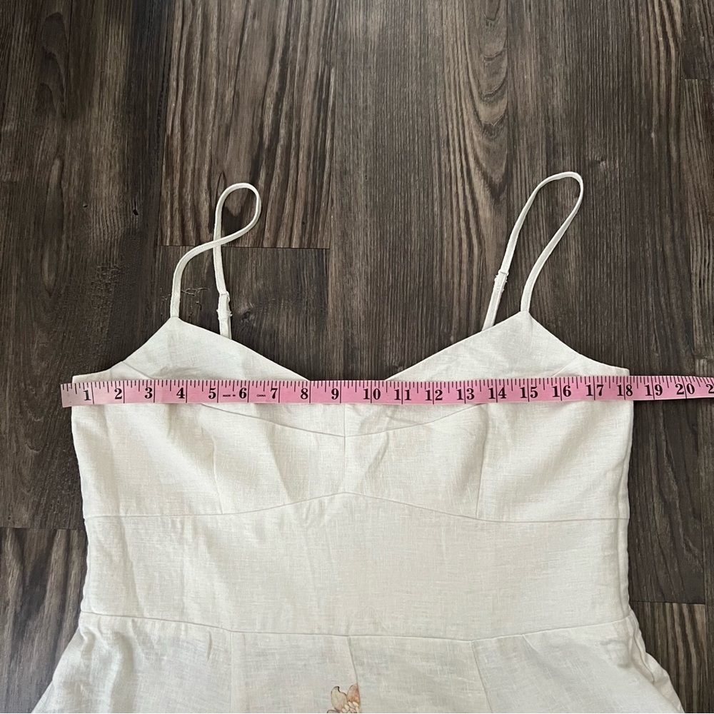 Joie NEW Linen Floral A-line Midi Summer Dress - Picture 14 of 15